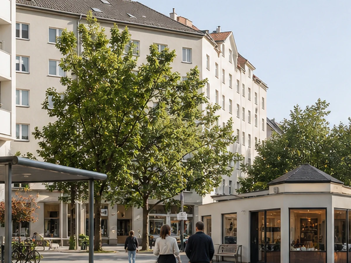 Kleiner Platz mit Nahversorgung in einem Wiener Grätzel